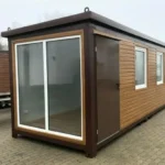 Wohncontainer-Gartenlaube 6×2,40 Meter in Holzausführung
