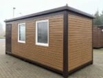 BUREAUCONTAINER 6 X 2,40M HOUTKLEUR – NIEUW