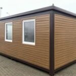 BUREAUCONTAINER 6 X 2,40M HOUTKLEUR – NIEUW